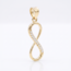 14 karaat geelgouden infinity hanger met zirkonia
