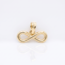14 karaat geelgouden infinity hanger zonder stenen