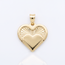 14 karaat geelgouden hart hanger met stralenmotief