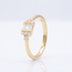 18 karaat geelgouden ring met baguette zirkonia