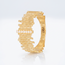 18 karaat geelgouden statement ring met zirkonia