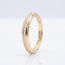 18 karaat geelgouden ring met zirkonia stenen