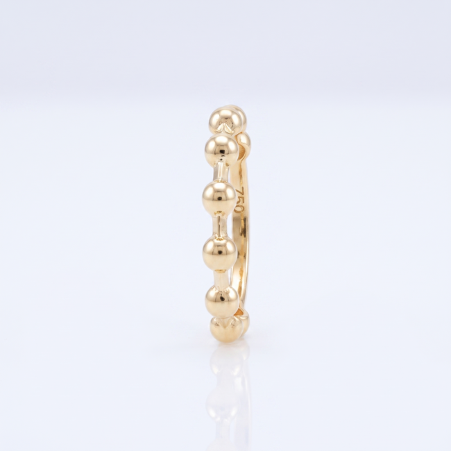 18 karaat geelgouden bolletjesring