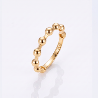 Gouden bolletjesring