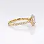18 karaat geelgouden ring met rechthoekige zirkonia