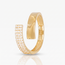 18 karaat geelgouden open ring met zirkonia
