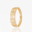 18 karaat geelgouden designring met zirkonia maat 17 1/4