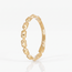 18 karaat geelgouden geometrische ring met zirkonia