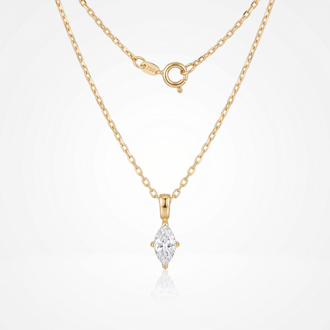 18 karaat collier met marquise zirkonia