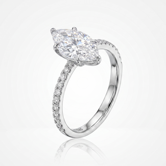 Verlovingsring Witgoud met Lab Diamant