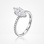 14 Karaat Witgouden Verlovingsring Marquise Lab Diamant 2,00 ct