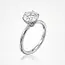 14 Karaat Witgouden Verlovingsring Solitair Lab Diamant 3,02 ct