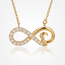 18 Karaat Gouden Collier Infinity met Zirkonia 42 cm