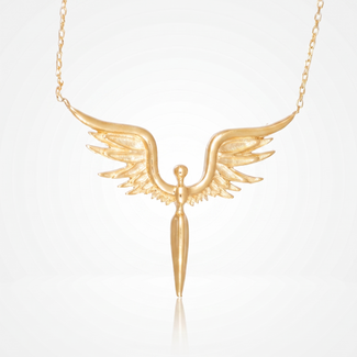 Gouden Collier Engel met Vleugels