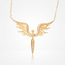 18 Karaat Gouden Collier Engel met Vleugels 44 cm