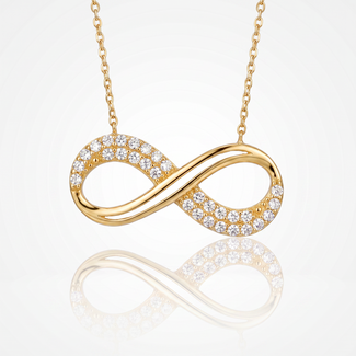 Gouden Collier Infinity Zirkonia