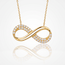 18 Karaat Gouden Collier Infinity met Zirkonia 42 cm