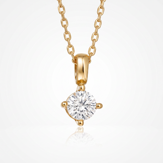 Gouden Collier Solitair