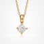 18 Karaat Gouden Collier Solitair met Zirkonia 41,5 cm