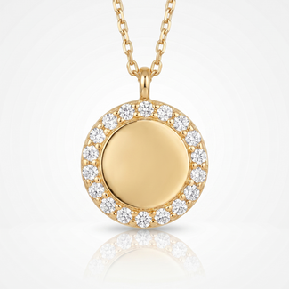 Gouden Collier Rond Medaillon