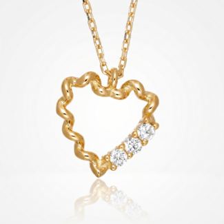 Gouden Collier Gedraaid Hart