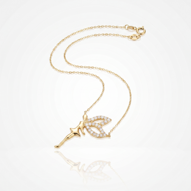Gouden Collier Fee met Vleugels