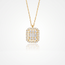 18 Karaat Gouden Collier Rechthoek met Baguette Zirkonia 42 cm