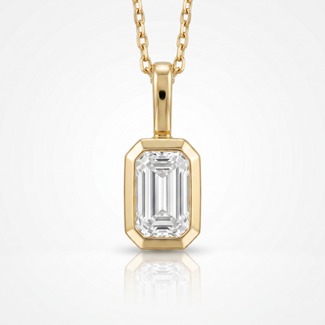 Gouden Collier Emerald Cut