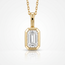 18 Karaat Gouden Collier Emerald Cut met Zirkonia 42 cm