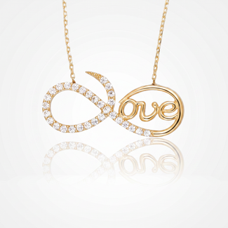 Gouden Collier Infinity Love