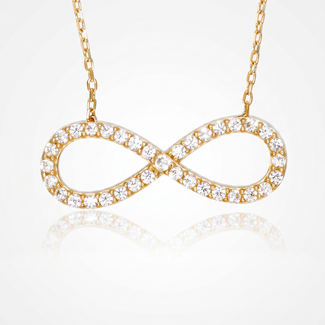 Gouden Collier Infinity Volledig Gezet