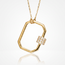 18 Karaat Gouden Collier Schakel met Zirkonia Sluitring 43,5 cm
