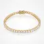14 Karaat Gouden Tennisarmband met Vierkante Zirkonia 19 cm