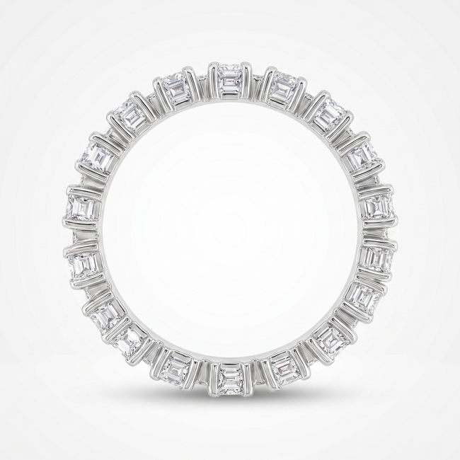 Elegante witgouden eternity ring met 0.50 ct briljant diamanten