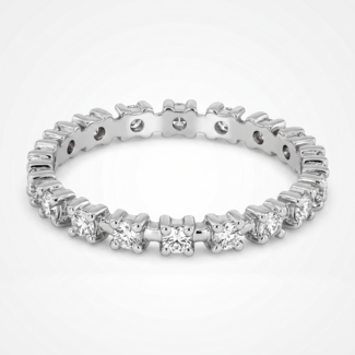 Witgouden Eternity Diamanten Ring