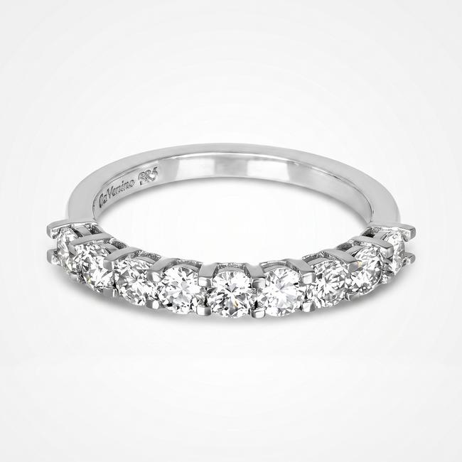 Elegante witgouden damesring met 1.00 ct natuurlijke diamanten in alliance zetting