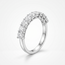 Elegante witgouden damesring met 1.00 ct natuurlijke diamanten in alliance zetting