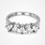 Elegante witgouden damesring met 0.40 ct natuurlijke diamanten in stijlvolle rijzetting