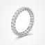 Luxe witgouden eternity-ring met 1.01 ct natuurlijke diamanten rondom bezet