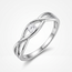 Elegante witgouden damesring met open design en natuurlijke diamant 0.10 ct