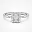 Elegante witgouden ring met baguette en briljant diamanten van 0.19ct