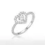 Witgouden ring met hartvormige diamantzitting