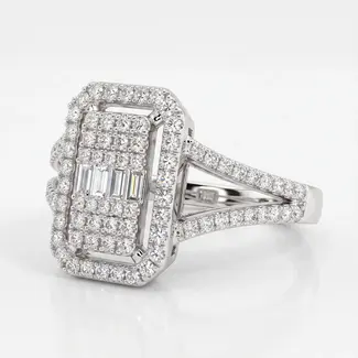 Split Band Ring met 0.36 ct Diamanten