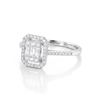 Rechthoekige Ring met 0.43 ct Diamanten