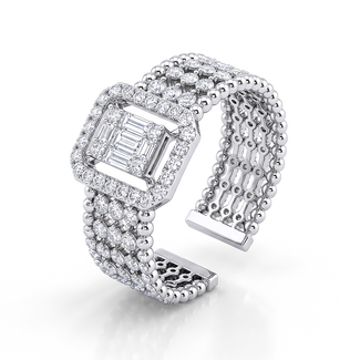 Verstelbare Ring met 0.80 ct Diamanten