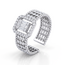 Witgouden ring met 0,80 ct baguette