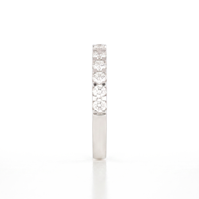 Witgouden alliance ring, 0,56 ct diamant