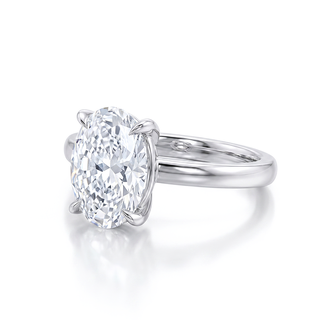 Ovale ring, 2,03 ct labdiamant D/VS1