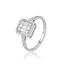 Luxe witgouden ring met 0.51 ct baguette en briljant diamanten