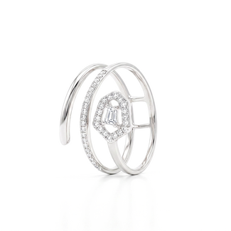 Witgouden Designring met 0.21 ct Diamant